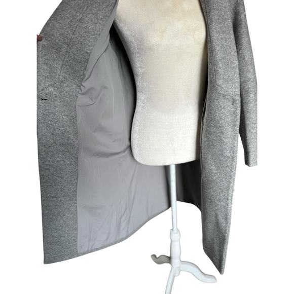Old Navy Grey Oversized Mid-Length Peacoat, Lined, Women's Medium - Picture 4 of 6